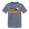 Banff, Canada Toddler T-Shirt - Retro Mountain Banff Toddler Tee - heather blue