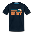 Banff, Canada Toddler T-Shirt - Retro Mountain Banff Toddler Tee - deep navy