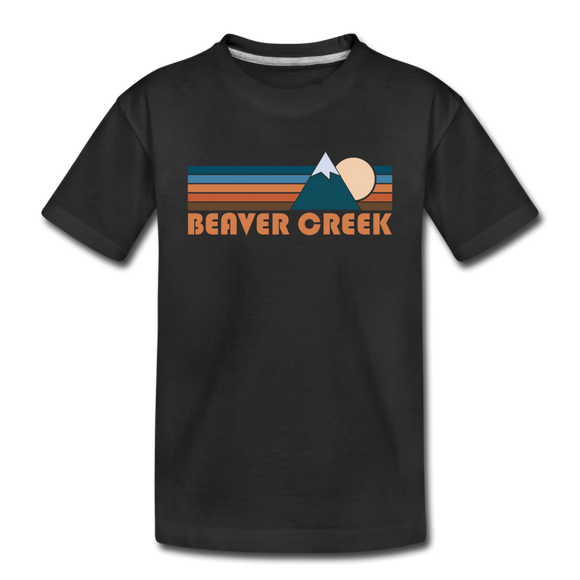 Beaver Creek, Colorado Toddler T-Shirt - Retro Mountain Beaver Creek Toddler Tee - black