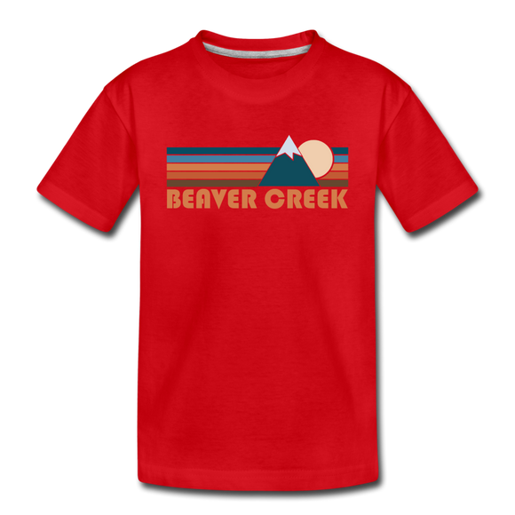 Beaver Creek, Colorado Toddler T-Shirt - Retro Mountain Beaver Creek Toddler Tee - red