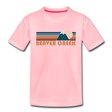 Beaver Creek, Colorado Toddler T-Shirt - Retro Mountain Beaver Creek Toddler Tee - pink