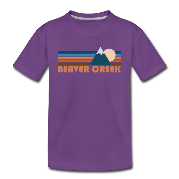 Beaver Creek, Colorado Toddler T-Shirt - Retro Mountain Beaver Creek Toddler Tee - purple