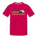 Beaver Creek, Colorado Toddler T-Shirt - Retro Mountain Beaver Creek Toddler Tee - dark pink