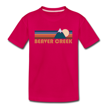 Beaver Creek, Colorado Toddler T-Shirt - Retro Mountain Beaver Creek Toddler Tee - dark pink