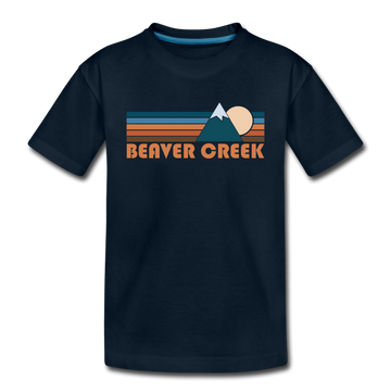 Beaver Creek, Colorado Toddler T-Shirt - Retro Mountain Beaver Creek Toddler Tee - deep navy
