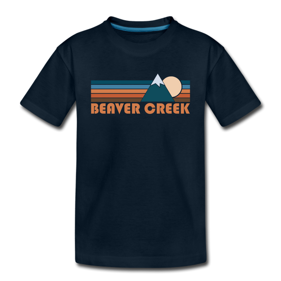 Beaver Creek, Colorado Toddler T-Shirt - Retro Mountain Beaver Creek Toddler Tee - deep navy