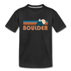 Boulder, Colorado Toddler T-Shirt - Retro Mountain Boulder Toddler Tee - black