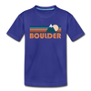 Boulder, Colorado Toddler T-Shirt - Retro Mountain Boulder Toddler Tee - royal blue