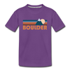 Boulder, Colorado Toddler T-Shirt - Retro Mountain Boulder Toddler Tee