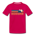 Boulder, Colorado Toddler T-Shirt - Retro Mountain Boulder Toddler Tee - dark pink