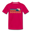 Boulder, Colorado Toddler T-Shirt - Retro Mountain Boulder Toddler Tee - dark pink
