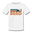 Bend, Oregon Toddler T-Shirt - Retro Mountain Bend Toddler Tee - white