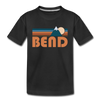 Bend, Oregon Toddler T-Shirt - Retro Mountain Bend Toddler Tee - black