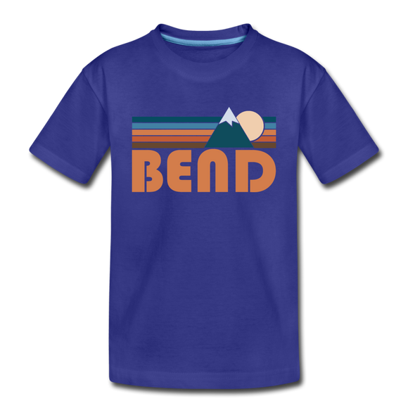 Bend, Oregon Toddler T-Shirt - Retro Mountain Bend Toddler Tee - royal blue