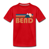 Bend, Oregon Toddler T-Shirt - Retro Mountain Bend Toddler Tee - red