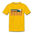 Bend, Oregon Toddler T-Shirt - Retro Mountain Bend Toddler Tee - sun yellow