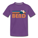 Bend, Oregon Toddler T-Shirt - Retro Mountain Bend Toddler Tee - purple
