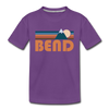 Bend, Oregon Toddler T-Shirt - Retro Mountain Bend Toddler Tee - purple