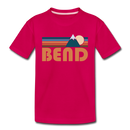Bend, Oregon Toddler T-Shirt - Retro Mountain Bend Toddler Tee - dark pink