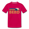Bend, Oregon Toddler T-Shirt - Retro Mountain Bend Toddler Tee - dark pink