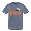 Bend, Oregon Toddler T-Shirt - Retro Mountain Bend Toddler Tee - heather blue