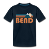 Bend, Oregon Toddler T-Shirt - Retro Mountain Bend Toddler Tee - deep navy