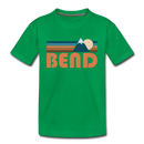 Bend, Oregon Toddler T-Shirt - Retro Mountain Bend Toddler Tee - kelly green