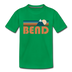 Bend, Oregon Toddler T-Shirt - Retro Mountain Bend Toddler Tee - kelly green