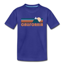 California Toddler T-Shirt - Retro Mountain California Toddler Tee - royal blue