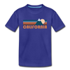 California Toddler T-Shirt - Retro Mountain California Toddler Tee - royal blue