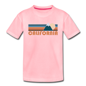 California Toddler T-Shirt - Retro Mountain California Toddler Tee