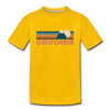 California Toddler T-Shirt - Retro Mountain California Toddler Tee - sun yellow