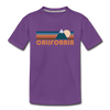 California Toddler T-Shirt - Retro Mountain California Toddler Tee - purple