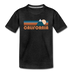 California Toddler T-Shirt - Retro Mountain California Toddler Tee - charcoal gray