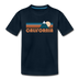 California Toddler T-Shirt - Retro Mountain California Toddler Tee - deep navy