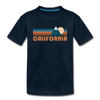 California Toddler T-Shirt - Retro Mountain California Toddler Tee - deep navy