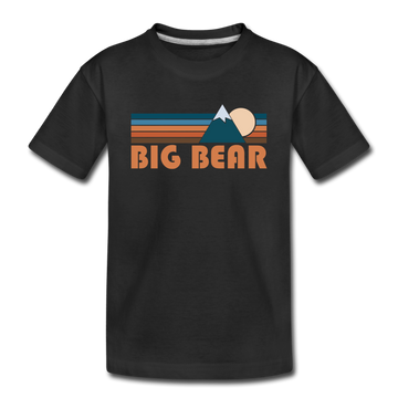 Big Bear, California Toddler T-Shirt - Retro Mountain Big Bear Toddler Tee - black