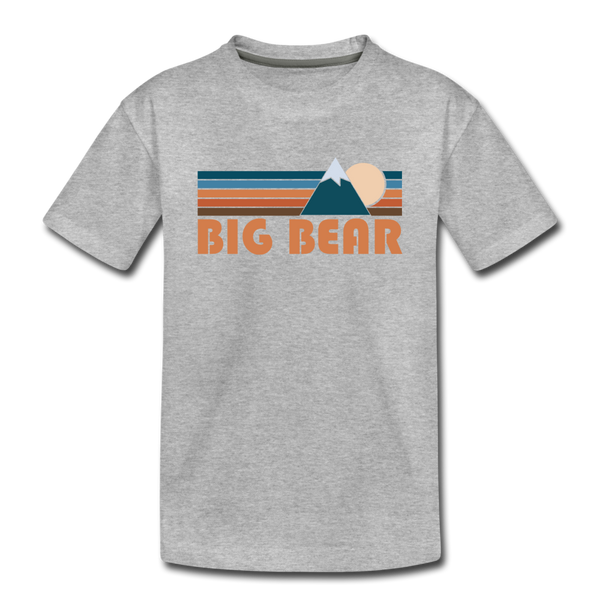 Big Bear, California Toddler T-Shirt - Retro Mountain Big Bear Toddler Tee - heather gray