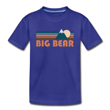 Big Bear, California Toddler T-Shirt - Retro Mountain Big Bear Toddler Tee - royal blue