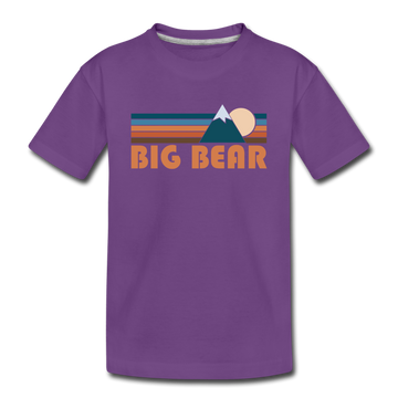 Big Bear, California Toddler T-Shirt - Retro Mountain Big Bear Toddler Tee - purple