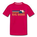Big Bear, California Toddler T-Shirt - Retro Mountain Big Bear Toddler Tee - dark pink