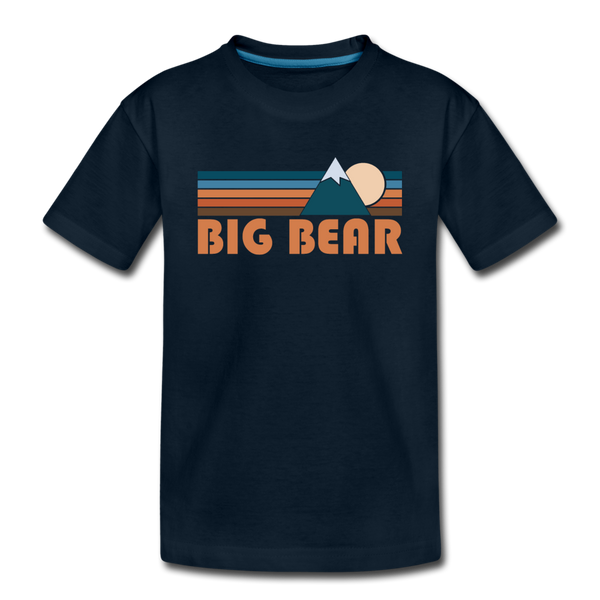 Big Bear, California Toddler T-Shirt - Retro Mountain Big Bear Toddler Tee - deep navy