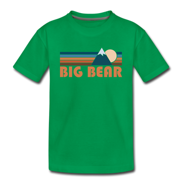 Big Bear, California Toddler T-Shirt - Retro Mountain Big Bear Toddler Tee - kelly green