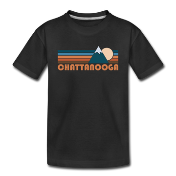 Chattanooga, Tennessee Toddler T-Shirt - Retro Mountain Chattanooga Toddler Tee - black