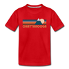 Chattanooga, Tennessee Toddler T-Shirt - Retro Mountain Chattanooga Toddler Tee - red