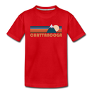 Chattanooga, Tennessee Toddler T-Shirt - Retro Mountain Chattanooga Toddler Tee - red