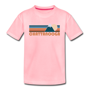 Chattanooga, Tennessee Toddler T-Shirt - Retro Mountain Chattanooga Toddler Tee - pink