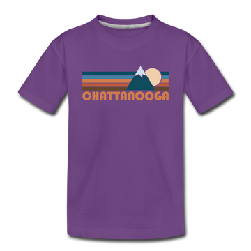 Chattanooga, Tennessee Toddler T-Shirt - Retro Mountain Chattanooga Toddler Tee - purple