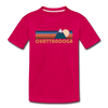 Chattanooga, Tennessee Toddler T-Shirt - Retro Mountain Chattanooga Toddler Tee - dark pink