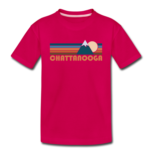 Chattanooga, Tennessee Toddler T-Shirt - Retro Mountain Chattanooga Toddler Tee - dark pink